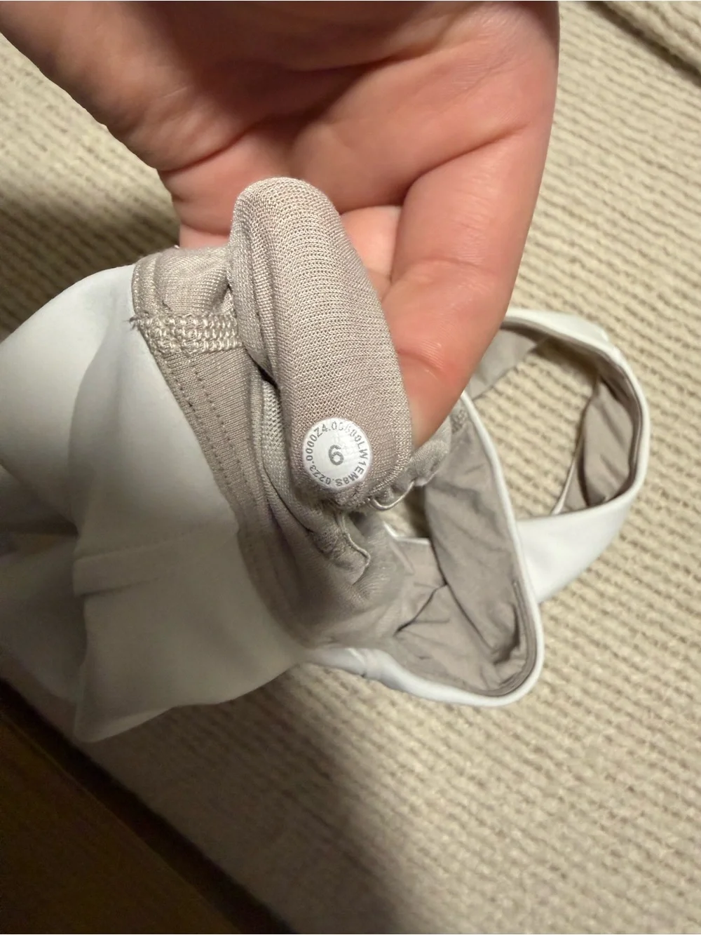 lululemon athletica Cream Racerback Sports Bra with Contrast Lining